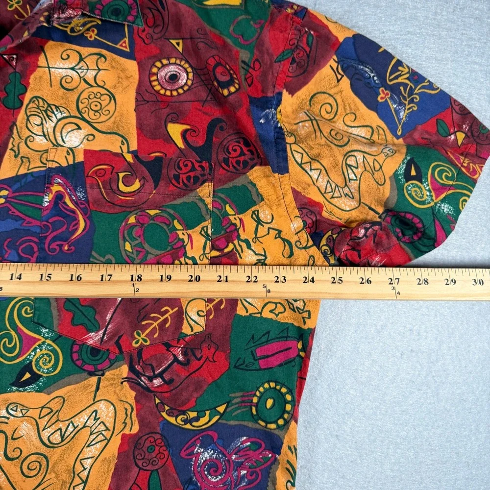 Vintage Banana Republic Safari & Travel Co Abstract Tribal‎ Print Shirt Mens XL